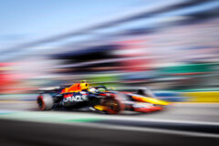 MELBOURNE – April 2, 2023: Sergio Perez (MEX) driving the (11) Red Bull Racing-Honda RBPT RB19 heads out onto pitlane to take his place on the grid for the start of the 2023 Formula 1 Rolex Australian Grand Prix in Melbourne, Australia.